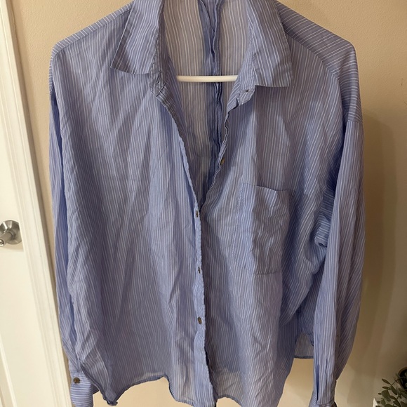Vince Other - Vince Light Blue Striped Button Down Shirt